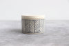 Herringbone Salt Cellar - White