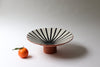 Burst Pedestal Bowl - Rust