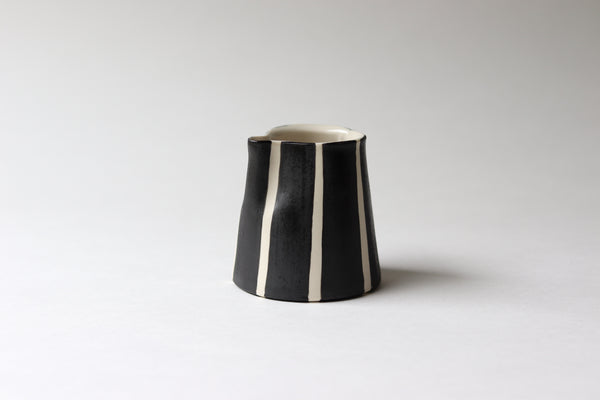 Mini Striped Creamer - Black and White