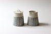 Herringbone Creamer + Sugar - White
