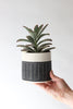 Herringbone Planter - Black