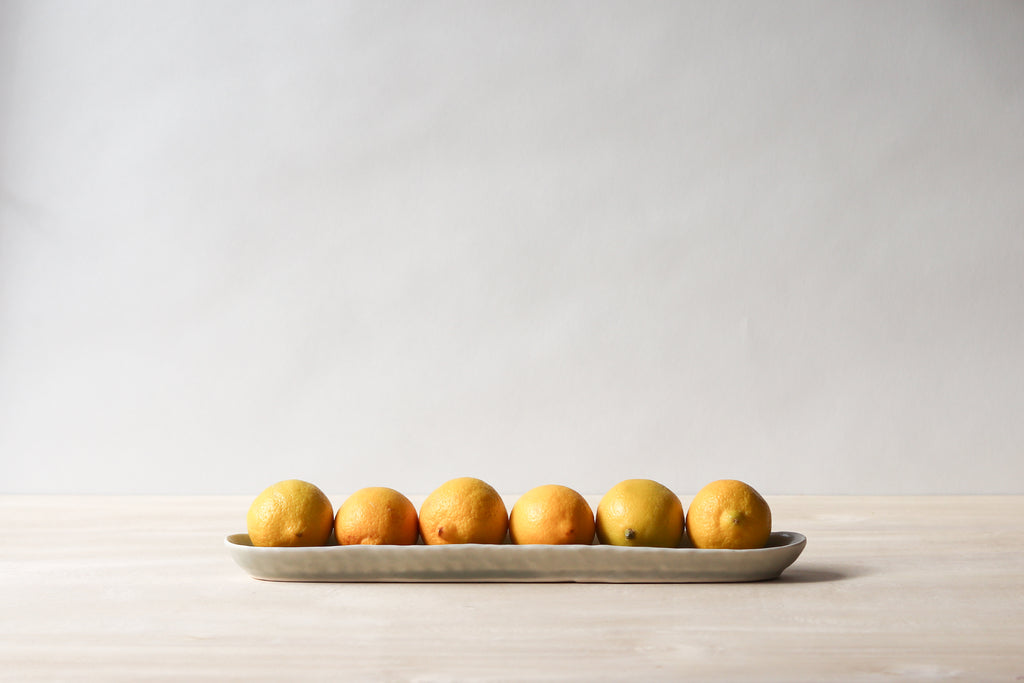 Long Oval Pinched Tray - Seafoam