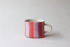 Mini Mug with Stripes - Coral and Lavendar Glazed