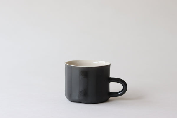 Mini Mug with Stripes - Black