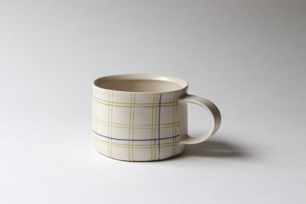 Mug Project: Line Play in Olive + Cobalt