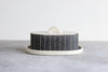Herringbone Butter Dish - Matte Black