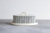 Herringbone Butter Dish - White