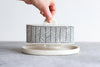 Herringbone Butter Dish - White