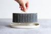 Herringbone Butter Dish - Matte Black
