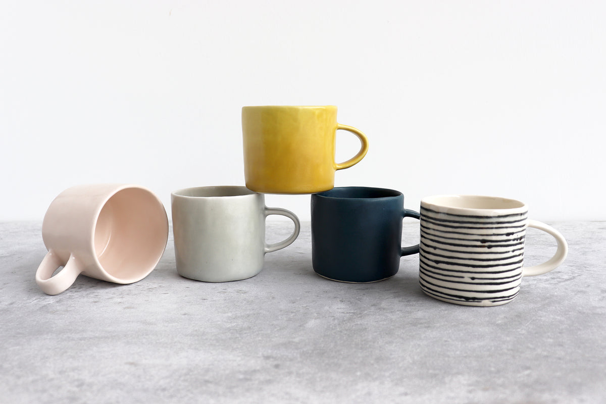 Ebb & Flow Striped Mug - Swell – Elizabeth Benotti Ceramics