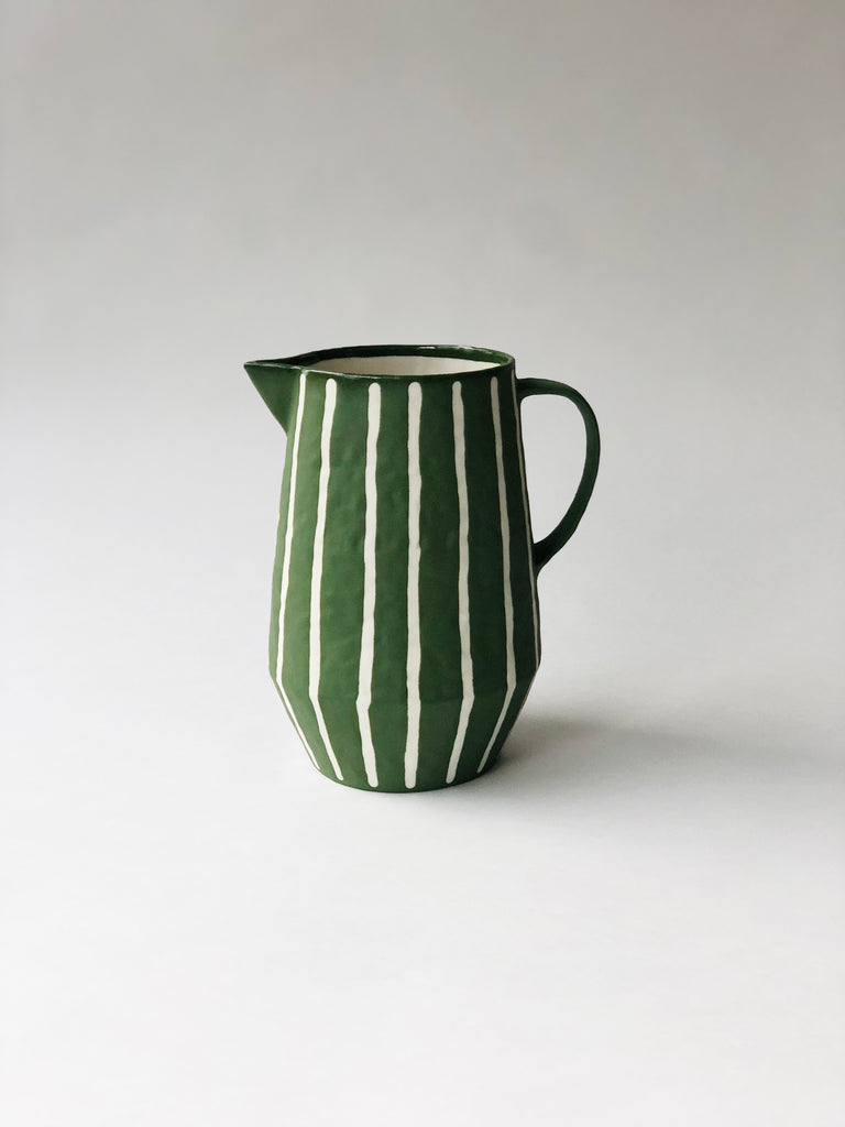 Pinstripe Pitcher - Kelp - SECOND