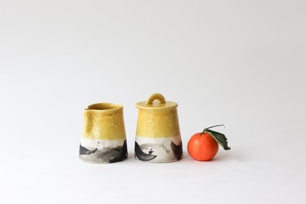 Splatter Creamer + Sugar Jar Set