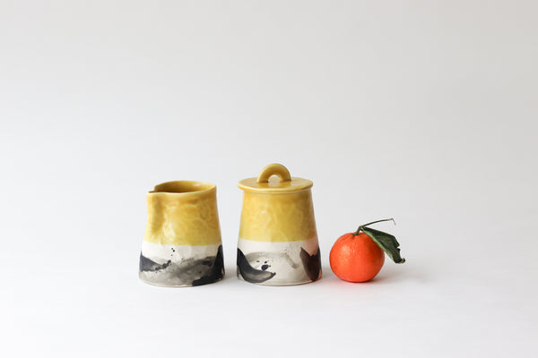 Splatter Creamer + Sugar Jar Set