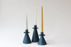 Pinched Candlestick Holder - Deep Ocean - SECOND