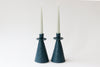 Pinched Candlestick Holder - Deep Ocean