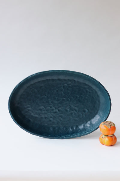 Pinched Serving Platter - Deep Ocean