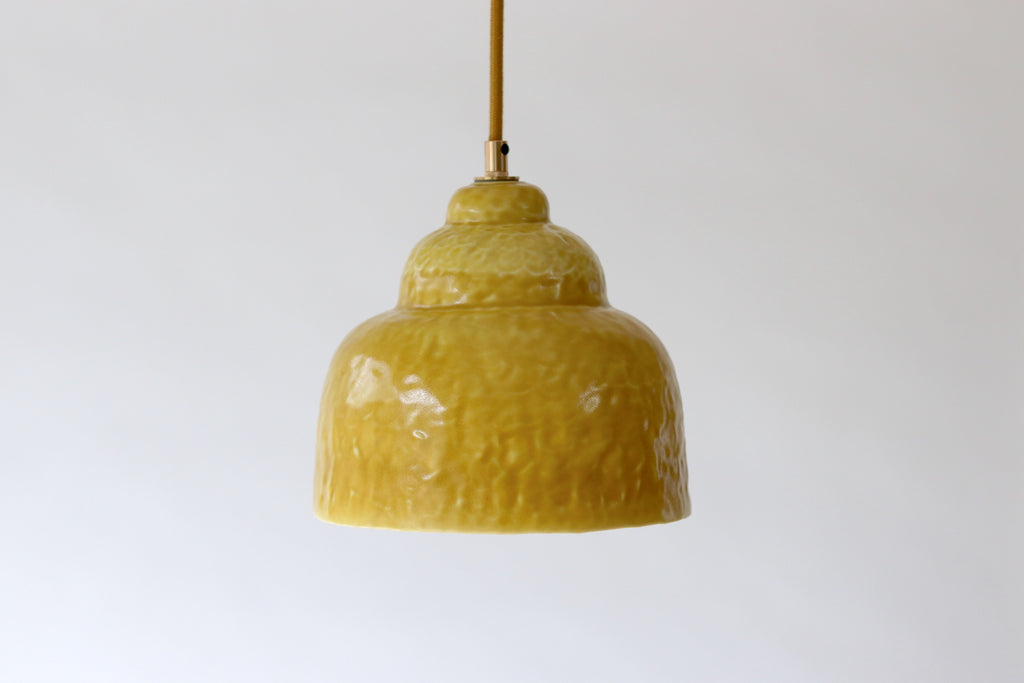 Pinched Plug-in Swag Light - Ochre