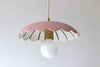 Flower Burst Pendant Swag Light - Dusty Rose