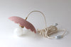 Flower Burst Pendant Swag Light - Dusty Rose