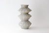 Tall Pinched Vase - Black + White