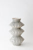 Tall Pinched Vase - Black + White