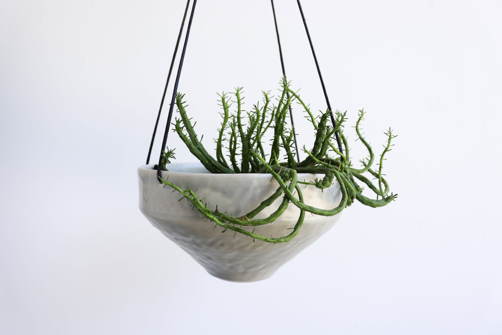 Pinched Hanging Planter - Seafoam - SECOND