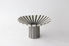 Burst Pedestal Bowl - Black and White