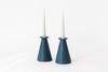 Pinched Candlestick Holder - Deep Ocean