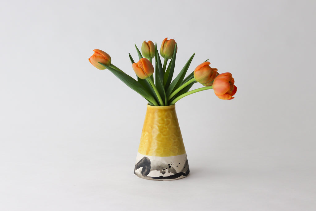 Pinched Splatter Bud Vase - Daybreak