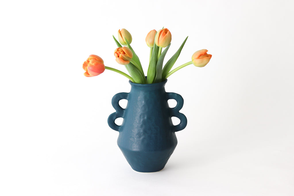 Pinched Vase - Deep Ocean