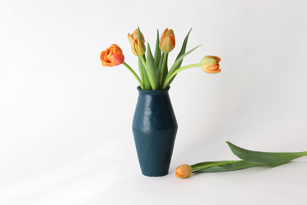 Everyday Pinched Vase - Deep Ocean