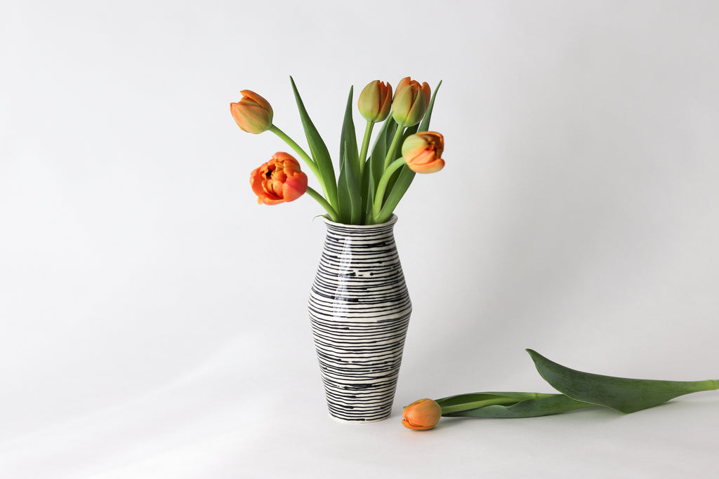 Everyday Pinched Vase - Stripes
