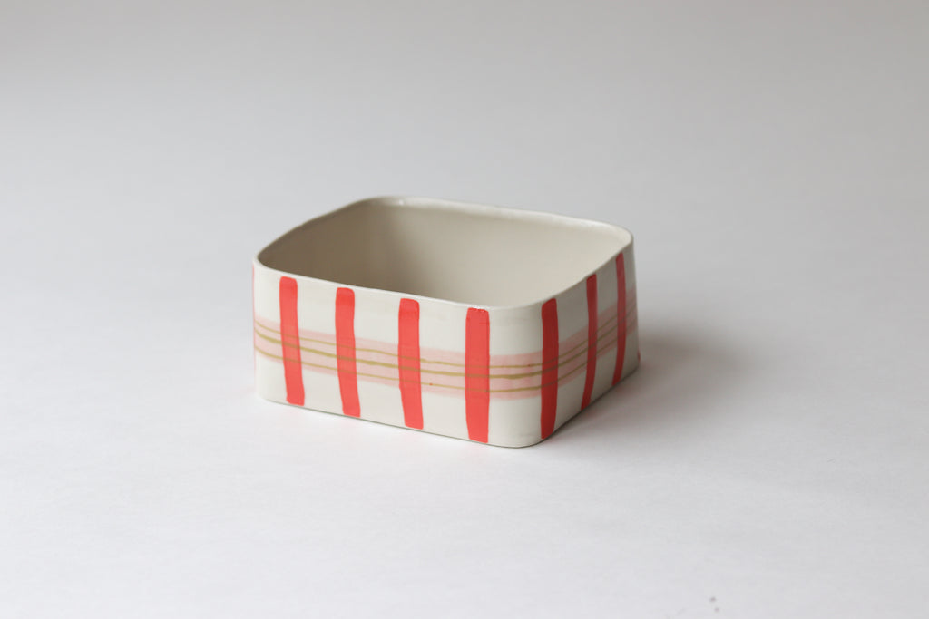 Color Play Dish - Coral, Blush, Bright Olive