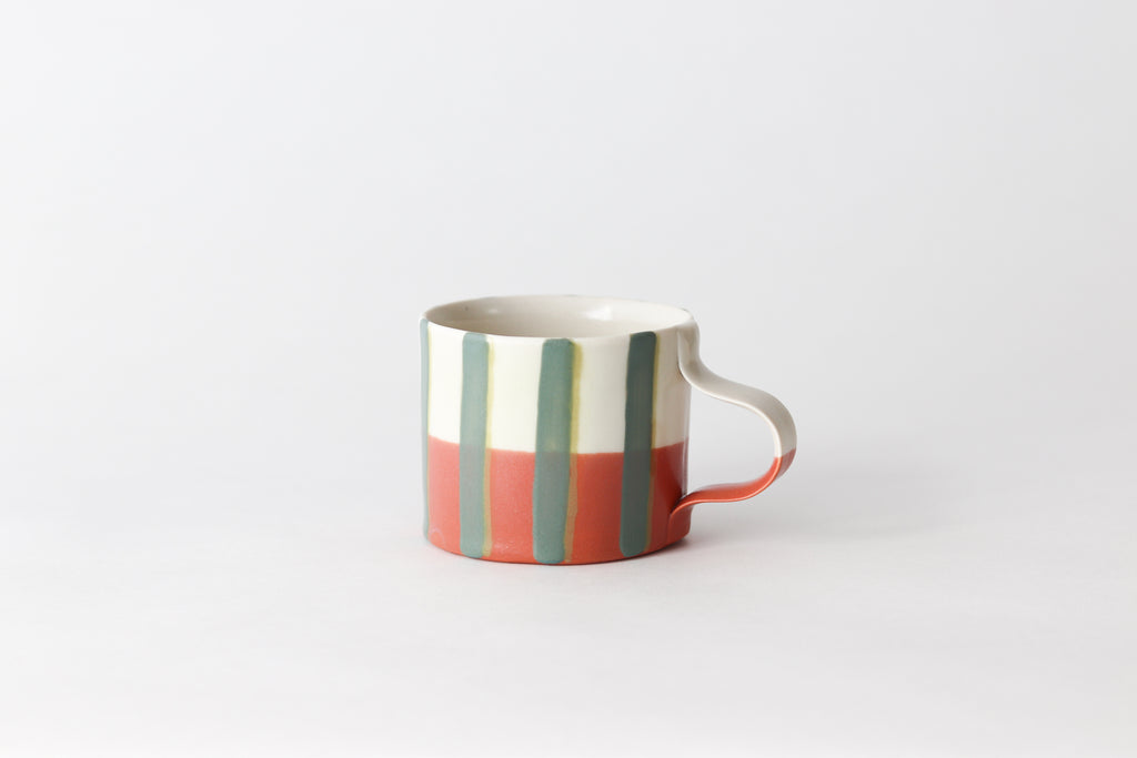 Line Play Mug - Rust, Sage Green, Olive