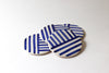 Line Play Coasters Set of 4 - Cobalt