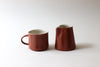 Mini Creamer with Glazed Stripes - Terra Cotta