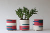 Footed Abstract Planter - Winter - Option A