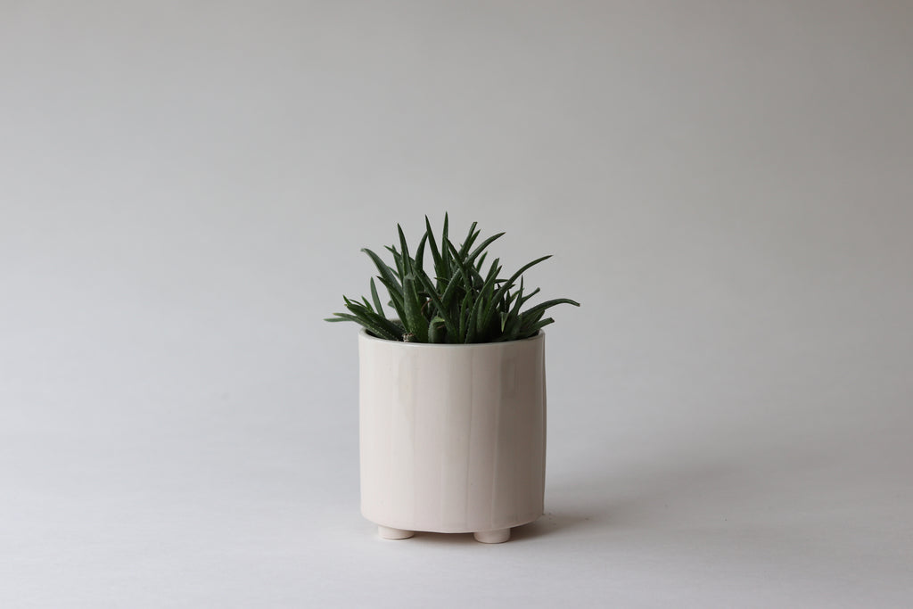 Footed Striped Planter - Summer Sweet