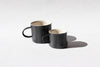 Mug with Glazed Stripes - Black