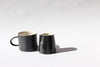 Mini Creamer with Glazed Stripes - Black