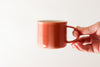 Mini Mug with Stripes - Rust