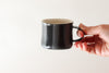 Mini Mug with Stripes - Black