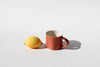 Mini Mug with Stripes - Rust