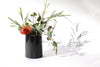 Utensil Holder with Glaze Stripes- Black