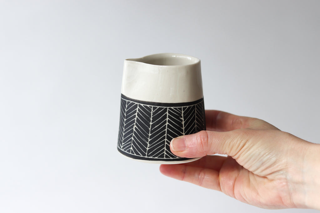 Herringbone Creamer + Sugar - Black