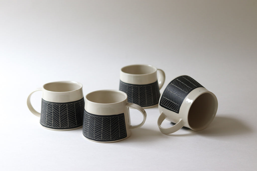 Herringbone Mug - Black