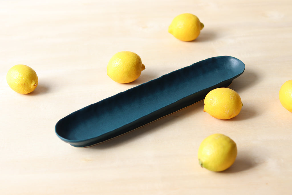 Everyday Pinched Oval Tray - Seafoam