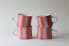 Mini Mug with Stripes - Coral and Lavendar