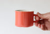 Mini Mug with Stripes - Coral