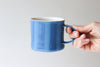 Mug with Glazed Stripes - Sky